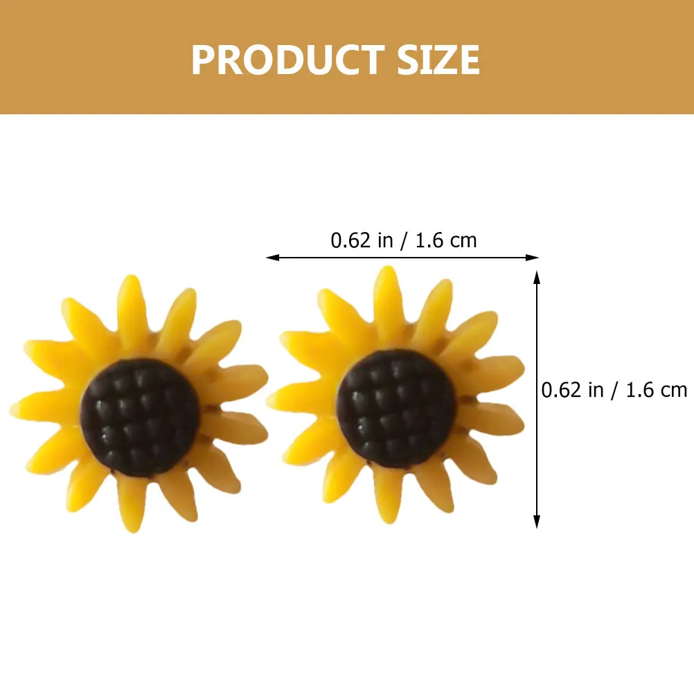 30Pcs 장 해바라기 푸시핀 다기능 써머핀 가정용 사무실 DIY 포스터 액세서리 다채로운 레진 철제