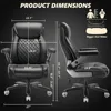 600LBS Large Heavy Duty Office Chair with 5D Flip Arms, Big and Tall Office Chair with Pocket Spring Cushion, Extra Wide Desk Ch 3