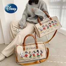 

Disney Mickey Fashion Women Travel Tote Bag High Quality Large Capacity Gym Bag Canvas Zipper Women One Shoulder Messenger Bag