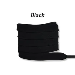 Vibrant Solid Color Cotton Shoelaces for All Ages - Variety of Lengths (Black)