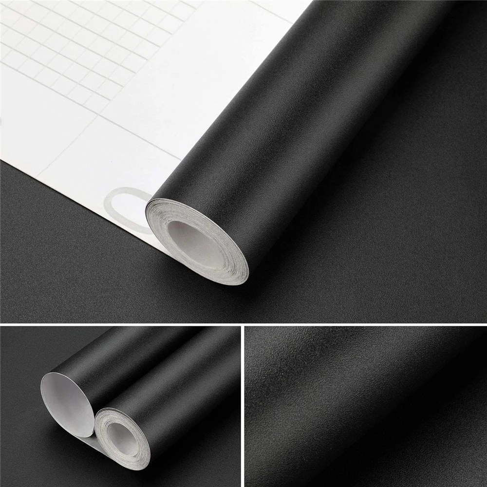 Contact Paper Waterproof Self Adhesive  Waterproof Self-adhesive Vinyl  Paper - Black - Aliexpress