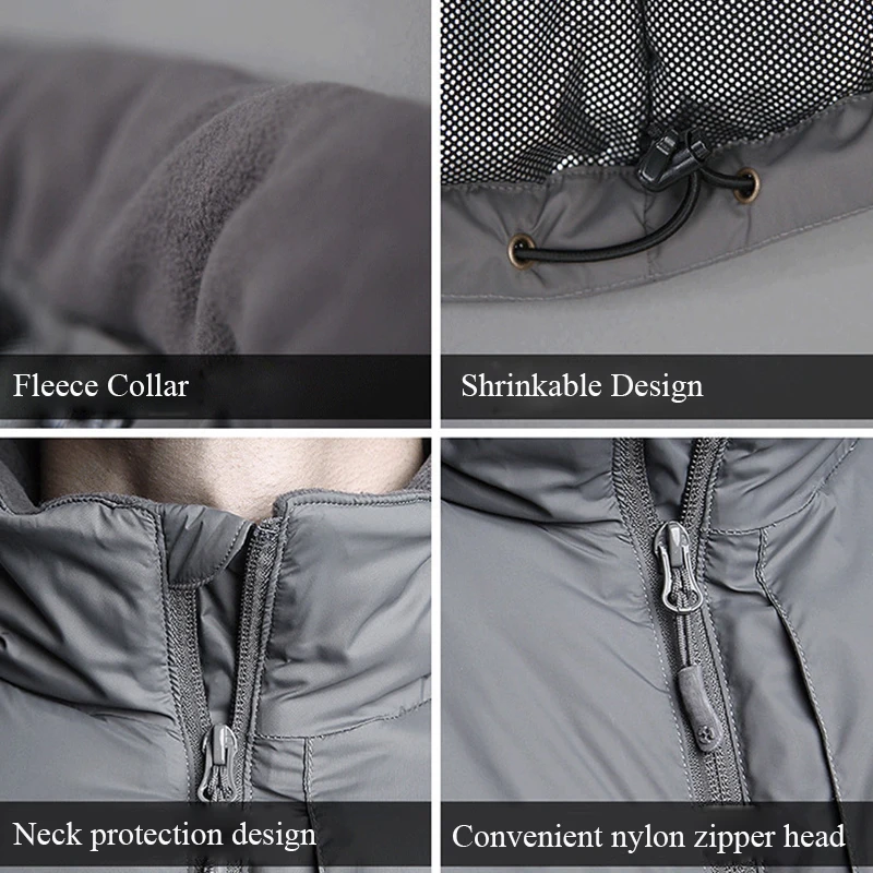 Casual Winter Men Parkas Thicken Warm Coats Windproof Waterproof Outerwear Tactical Jackets with Big Pocket Solid Men's Clothing