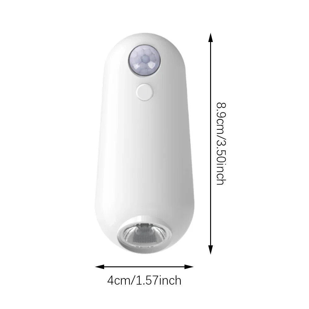 Multicolor Motion-Sensing LED Night Light with USB-C Charging and Light Sensor
