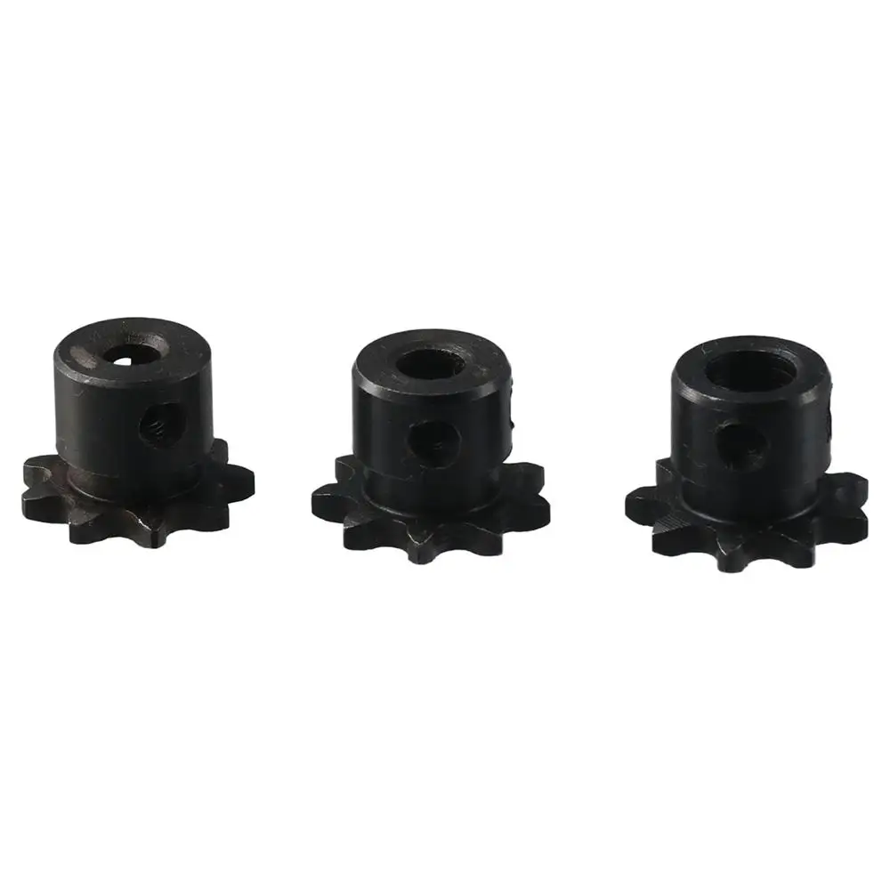 Single Strand 1/4" Pitch 9 Tooth Gear 25 Chain Black Oxide Roller Sprockets C45 Carbon Steel Industrial Drive Sprocket ISO 04C