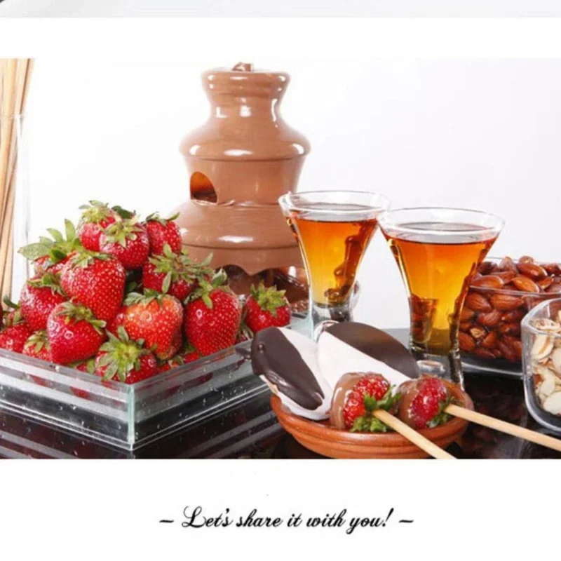 Chocolate Fountain Machine 3-layer Commercial Chocolatera Electrica Fondue Chocolate Waterfall 미니분수대 шоколадный фонтан мини