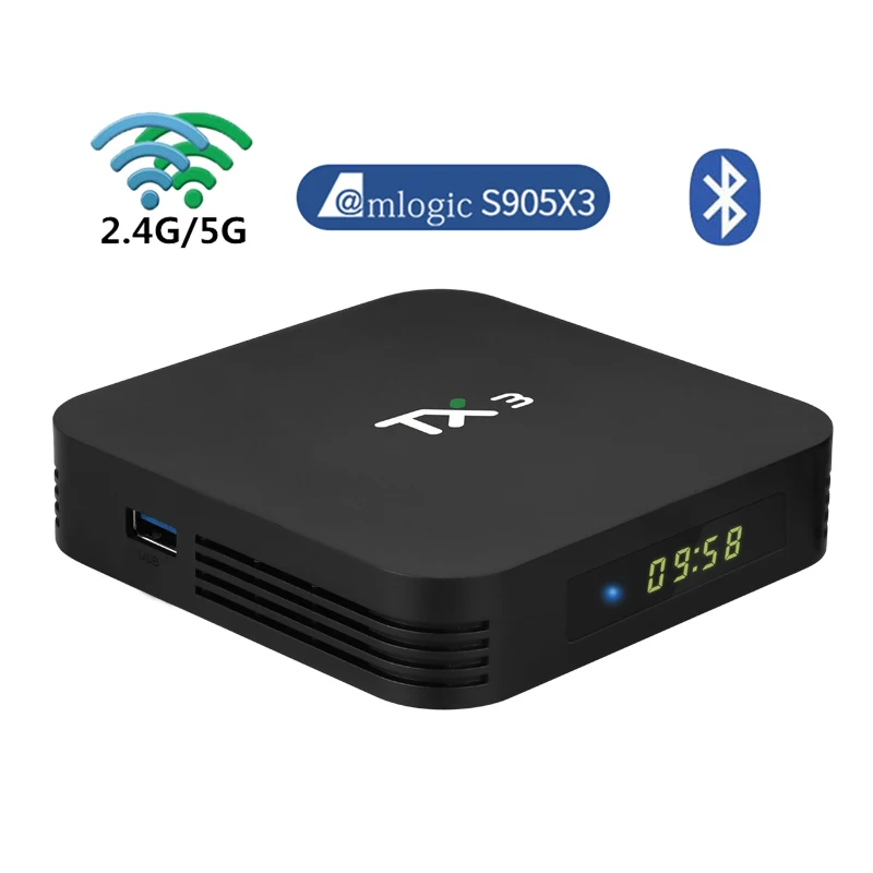 

ТВ-приставка Tanix TX3, Android 9,0, Amlogic S905X3, 8K, 4K, 4 + 32/64/2,4 ГГц