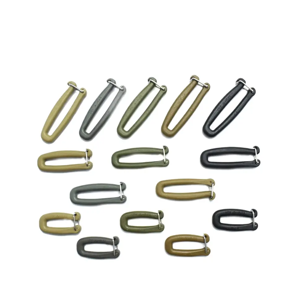 Kit 10 Fivelas Quadradas LUORNG - Gancho Elástico 38mm Para Mochilas