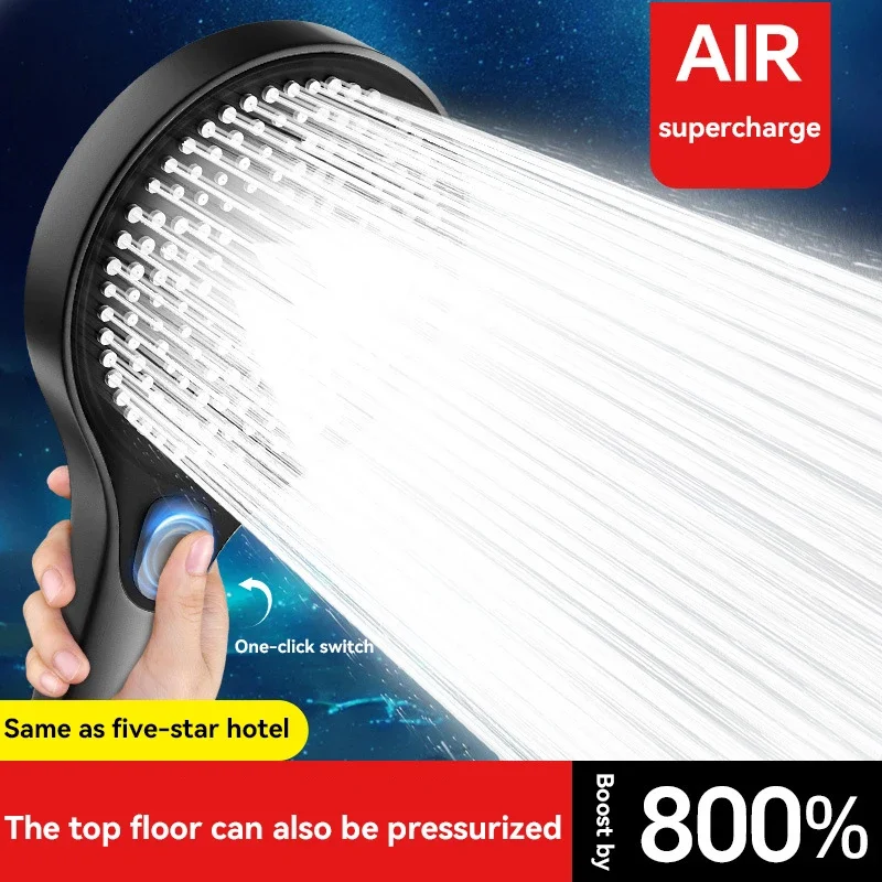 Xiaomi Original Shower Head, Large Panel Booster Shower Set, Water Output, 3-Speed Adjustment, Home Bathroom Facilities 3