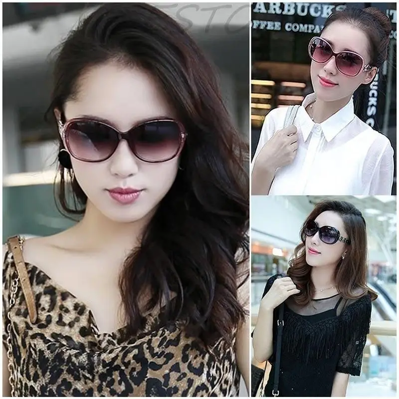 Sunglasses Ladies Anti-Ultraviolet Jade Crystal Texture Sun Glasses Gradient Black Outdoor Sunglasses Oculos Sol Feminino 2022