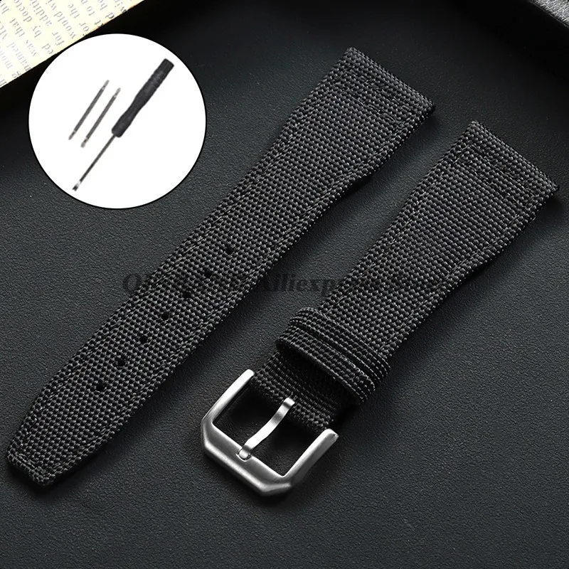Nylon Canvas Waterproof Sport Watch Strap - Universal Wrist Belt Bracelet
