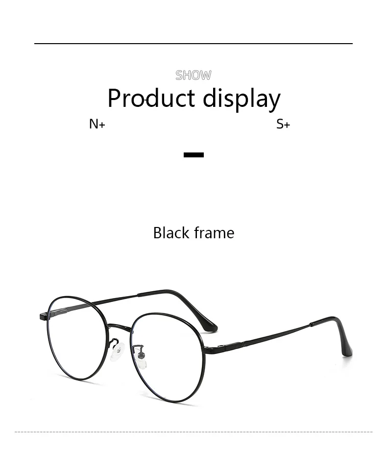 Polarisierte Sonnenbrille mit rundem Rahmen, magnetische Clip-on-Brille, Metallrahmen, optische Brillen mit Sehstärke, Magnet-Brille, 3-in-1 – Detail 15