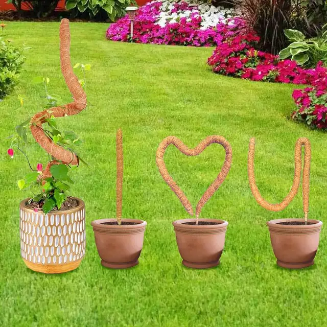 Hajlítható Coco Coir Moss Pole Multi Funkcionális Növény Bővítmény Támogató Bot A Kertés Kreatív Plant Stake Monstera Támogatáshoz - Image 2