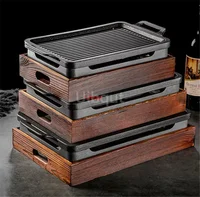 Smokeless Portable BBQ Grill Korean Japanese Barbecue Grill Charcoal BBQ Oven Alcohol Stove Household Non-stick korean bbq table 2