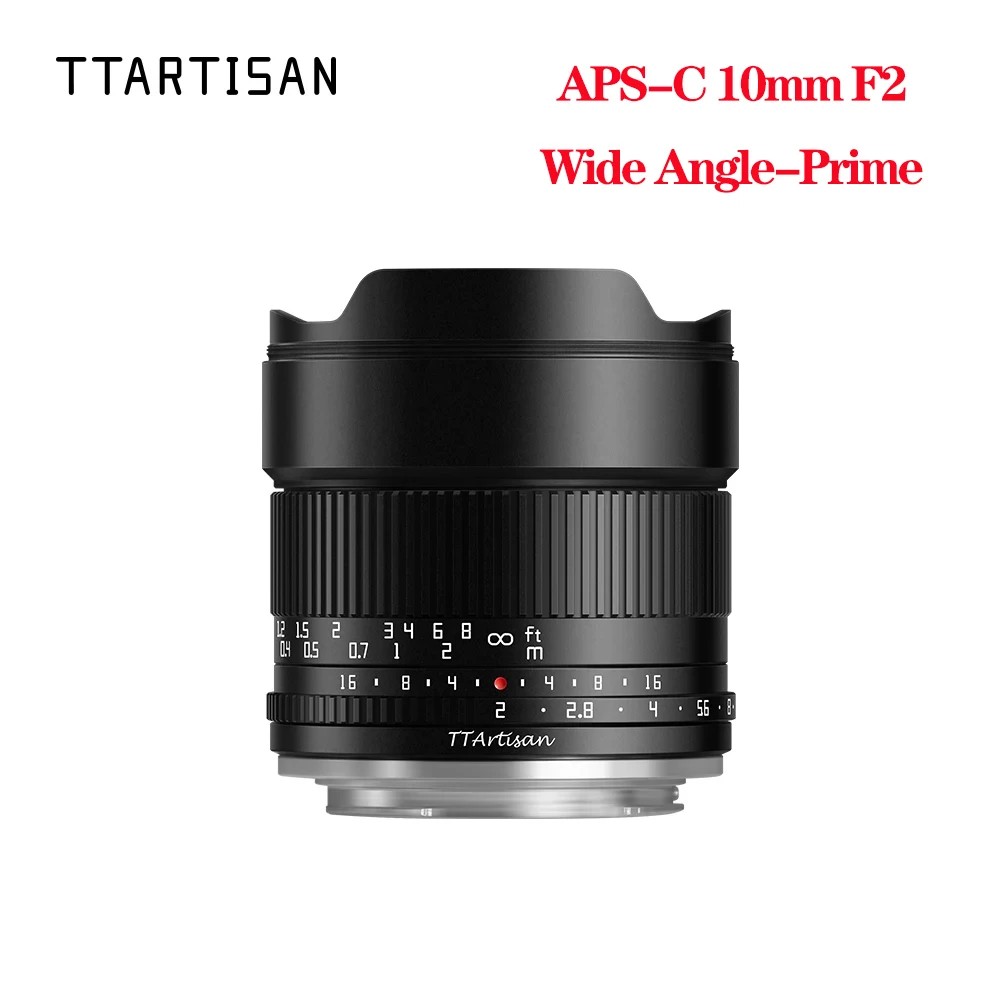 Ttartisan Aps-C 10Mm F2 Obiettivo Fisheye Obiettivo Manuale Grandangolare Da 105 Gradi Per Fotocamera Sony E Fujifilm Xf Nikon Z Canon