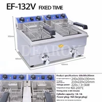 Electric Deep Fryer W/Dual Removable Tanks Commercial Countertop  Fryer for Chicken French Fries Frying Chips 1