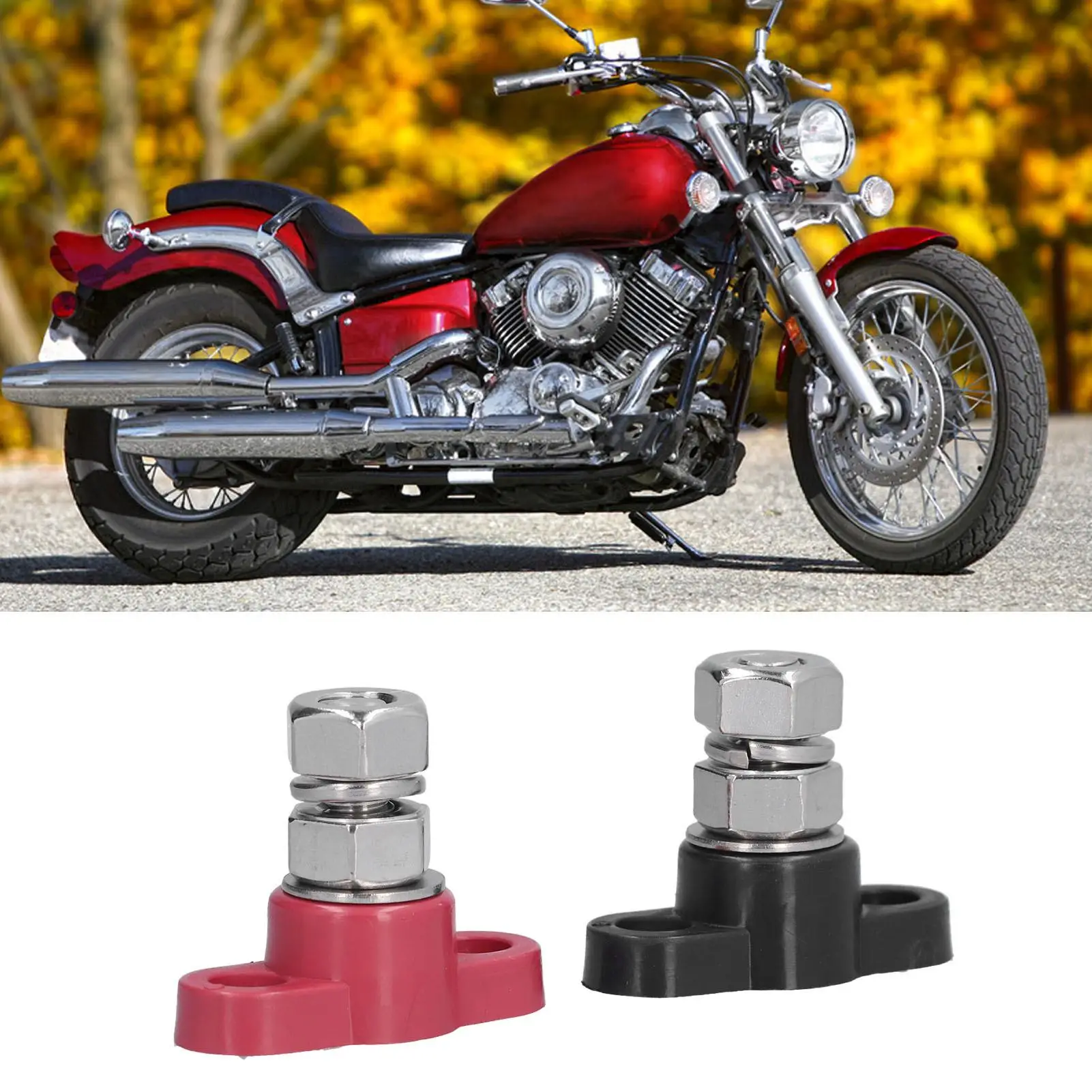 Battery Junction Posts Red and Black Power Distribution Studs Termina for refitting Cars