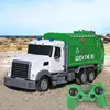 4CH Remote Control Truck RC Simulation Garbag Truck Off Road Mixer Truck With LED Electronic RC Engineering Car Toy Boys Gift 2