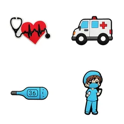 Nurse-Themed Shoe Charms for Clogs and Accessories Decoration (Colorful)