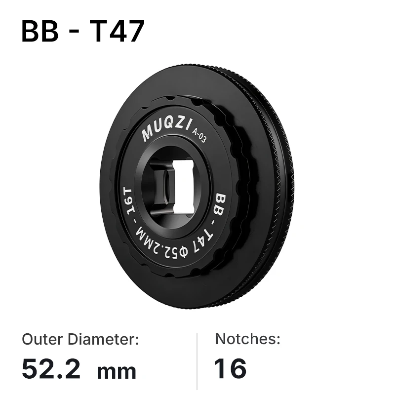 Advanced Bicycle Bottom Bracket Installation & Removal Tool - 12/16-Notch, 49-53mm Adjustable Range