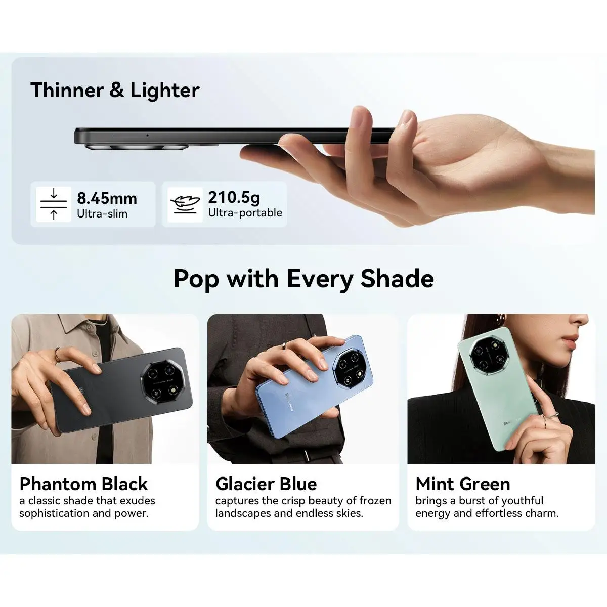 Blackview SHARK 6 5G Smartphone 4GB / 8GB+128GB, 6.88'' Android 15 Unisoc UMS9620 T8100 5000mAh 16MP Main Camera NFC Cellphone