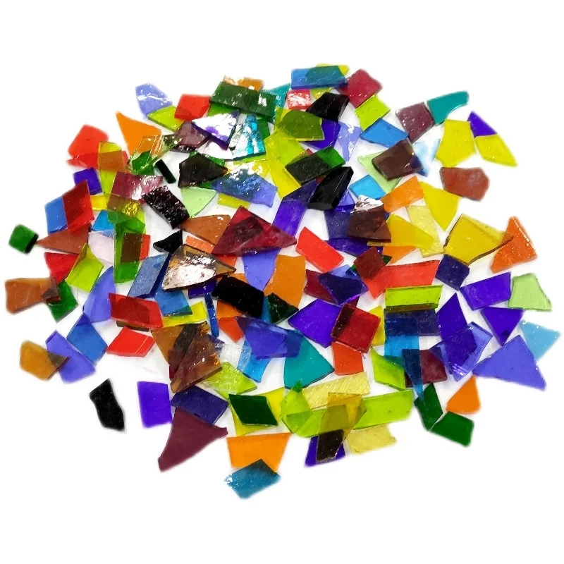 Pack Irregular Shape Glass Mosaic Tiles For Arts DIY -30mm