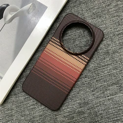 Luxury Carbon Fiber Texture Frameless Phone Case with Heat Dissipation Bumper Cover for Huawei Mate 40 RS Porsche Design (Orange)