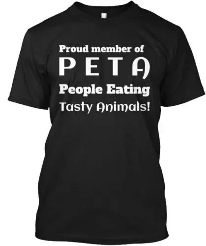 Вкусная фотофутболка PETA Peaple ест, сделанная в США, размер от S до 5XL