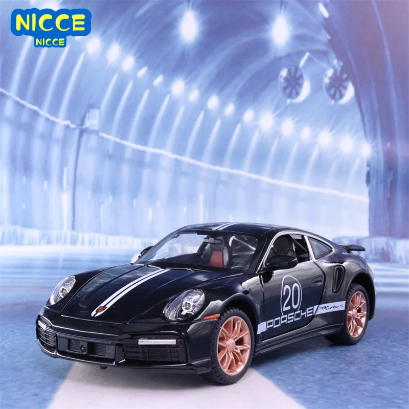 Nicce 124 Porsche 911 Turbo S Diecast Car Metal Alloy Model Car Pull