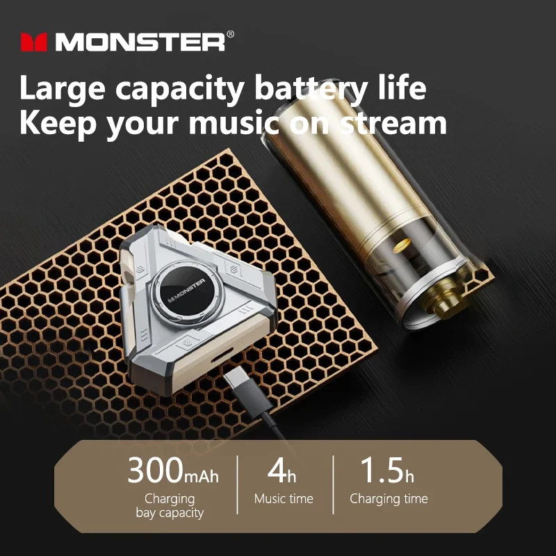 Original Monster XKT22 Bluetooth 5.4 Earphones TWS Wireless