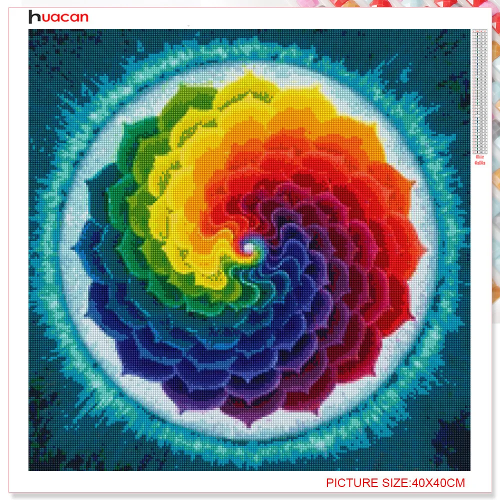Huacan Full Square Diamond Painting Mandala 5D DIY Diamond Embroidery Home Decor Craft Kit diamond painting