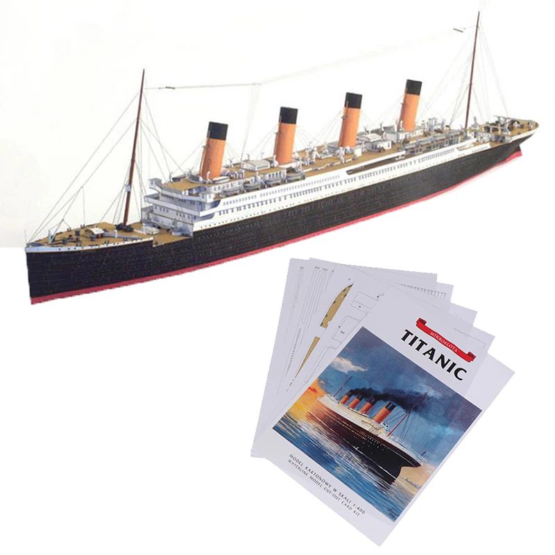 3D Paper Model 1:400 DIY Handcraft Titanic Ship Sets Toys