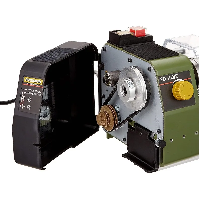 Proxxon Fine Lathe FD 150/E, Precise Lathe with 2-Stage Belt Drive, Speed Control, Spindle Speeds up to 5,000/min, Item No.24150