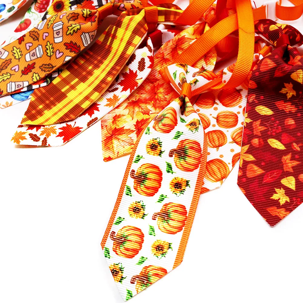 50/100PCS Small Dog Neckties For Dogs Fall Style Pet Dog Bowties Ties Dogs Pets Grooming Autumn Pet Supplies For Small Dogs 3