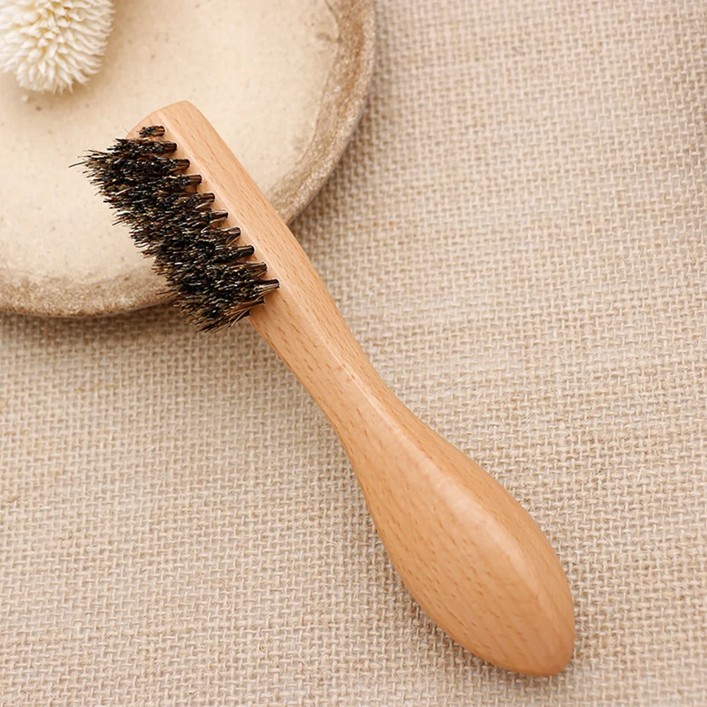 

Beech Handle Boar Bristle Beard Brush Comb Styling Maker Brushes Shaving for Men