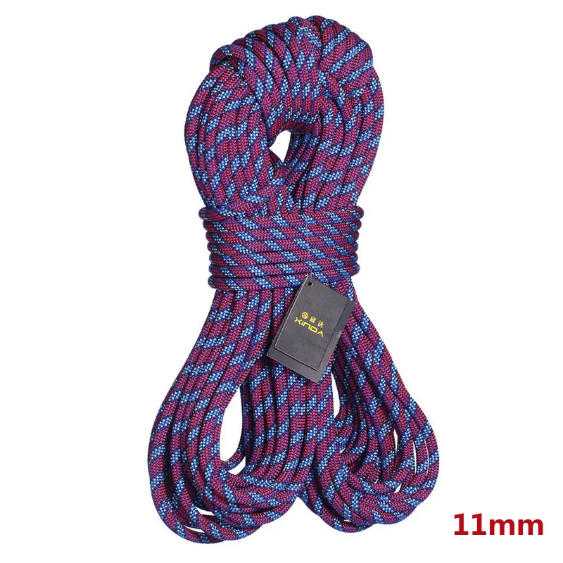 

Rock Climbing Dynamic Rope Outdoor Hiking 11mm Diameter Power Rope High Strength Cord Lanyard Safety Rope Survival Tool