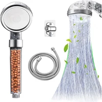 Anti Limestone Filtered Shower Head ABS High-Pressure Water Saving Handheld Clear Showerheads with Filter Beads for Bathroom 2
