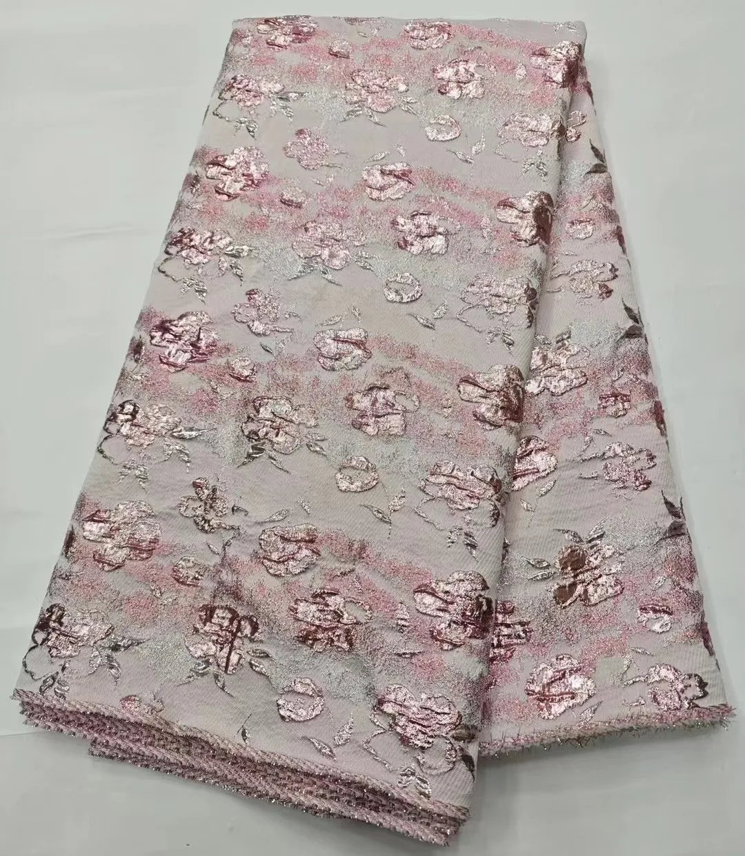

2024 Luxury Brocade Jacquard Lace Fabric In Royal Blue African Silk Fabrics Material Nigeria Tulle Laces for Sewing Women Dress