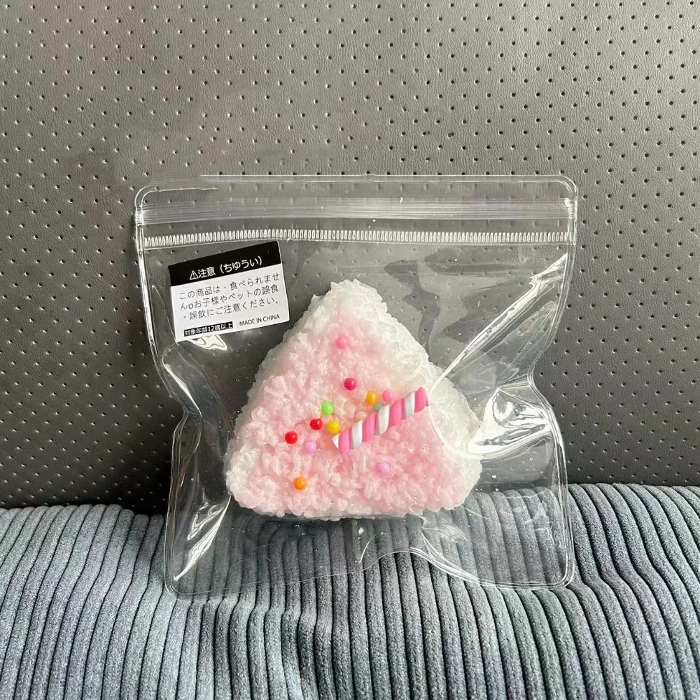 Triangles Sesame Rice Balls Sushi Silicone Elastic Pinching Fingertips Fidgety Toys Adult Stress Relief Kdis Gifts Squishy Toys 5