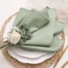 6pcs Wedding Napkins 43x43cm Square Dinner Table Twill Green Napkins Cloth Table Mat Tea Towl Home Christmas Party Decoration 1