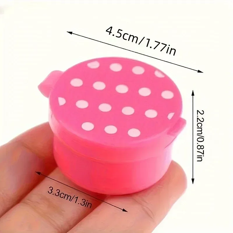 4Pcs Mini Lunch Box Accessories Portable Travel-Sized Seasoning Container Cute Pattern Tomato Honey Condiment Container For Kids