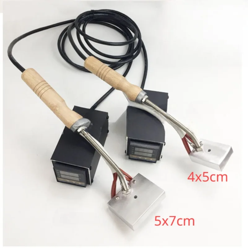 500W 220V/110V 가죽 핫 스탬핑 기계 케이크 버거 코코넛 나무 브랜딩 DIY 사용자 정의 황동 로고 스탬프 전기 철 히터