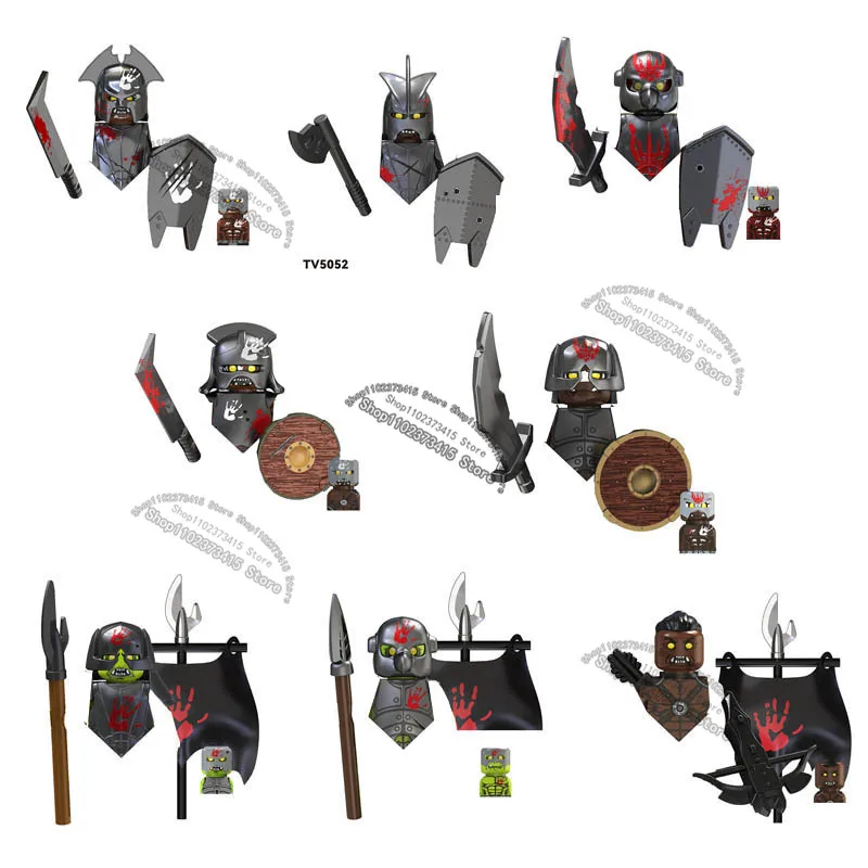 TV6407 фильмы Властелин Кольца Хоббит кирпичи куклы Гоблин Саурон Frodo Orcs Uruk-hai мини Экшн-игрушки Фигурки строительные блоки подарки