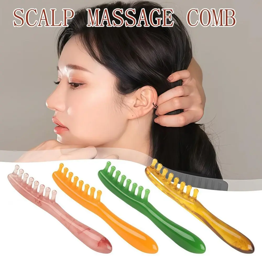 Five-claw Head Resin Massage Comb Multifunction Scraping Stick Scraping Massager Long Handle Head Scalp Massager Tool