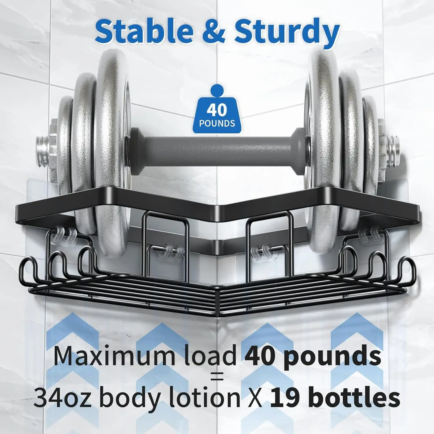 Shower Storage Rack 3 Pack Bathroom Corner