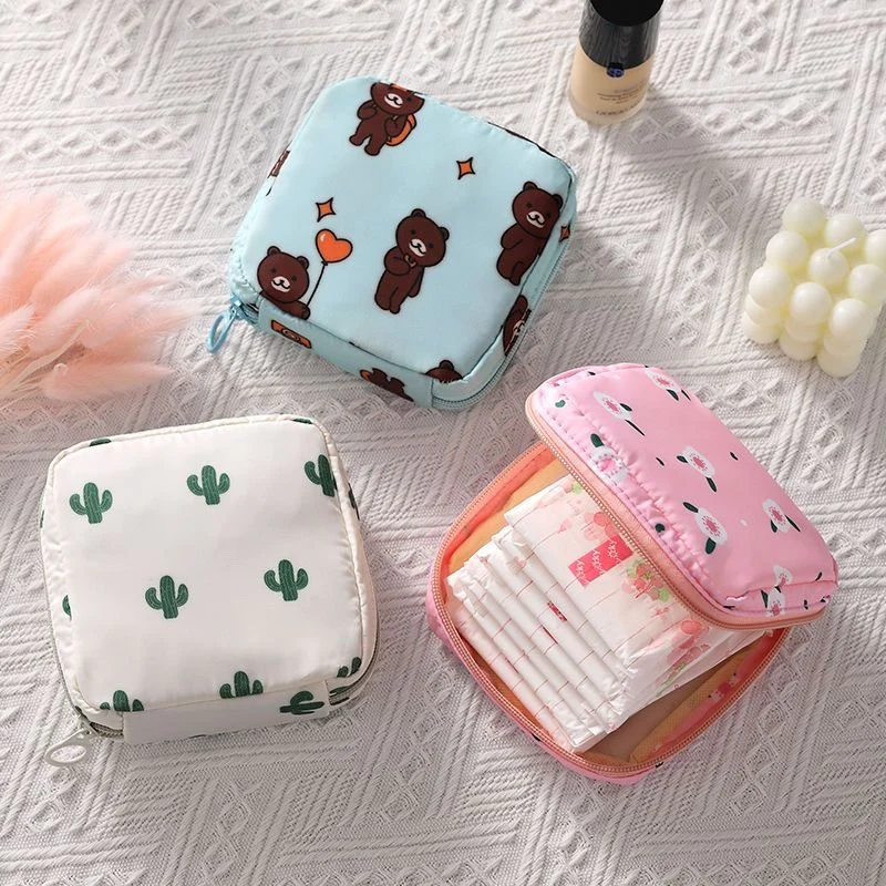 Women Sanitary Napkin Tampon Storage Bag Cute Sanitary Pad Pouches
