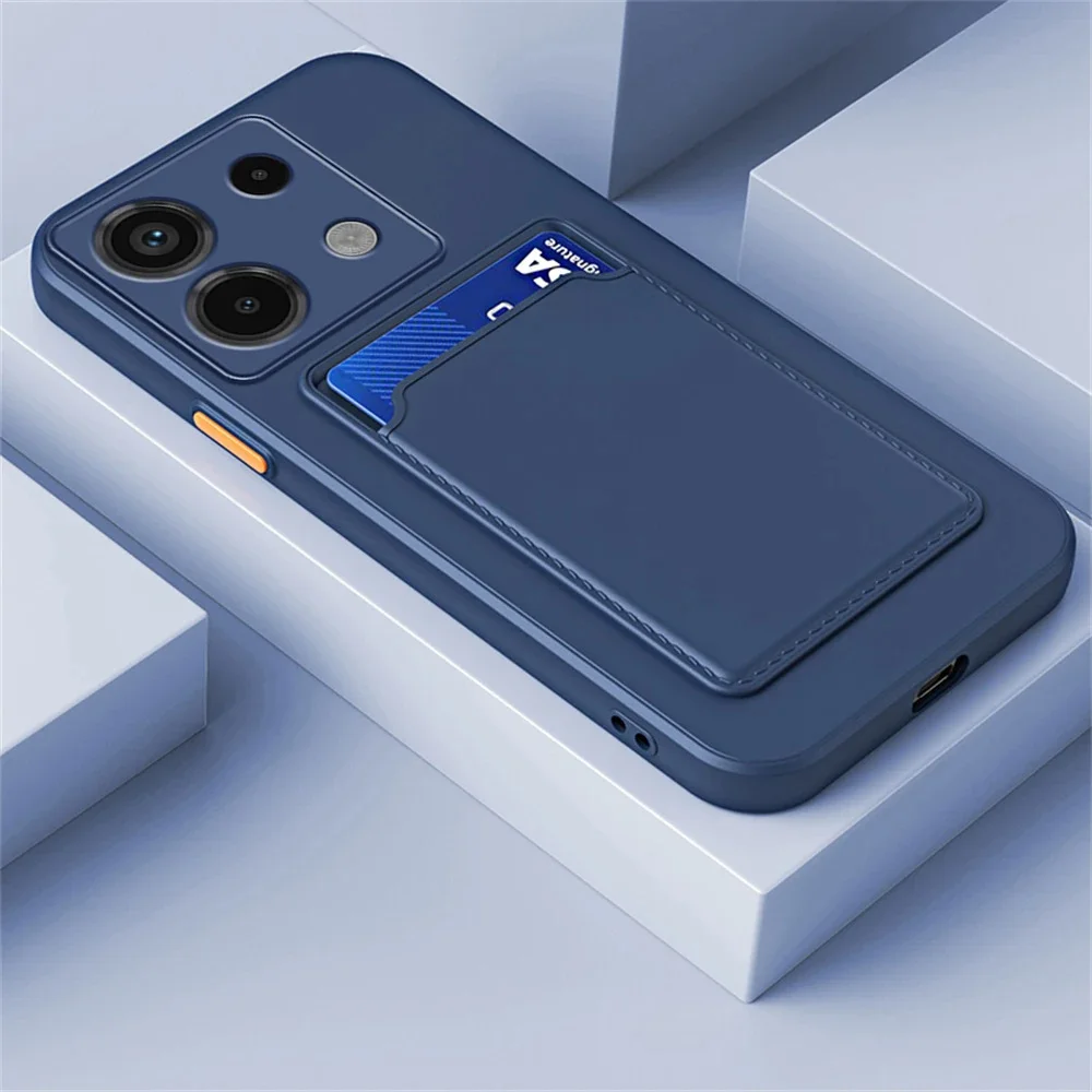 Card Slot Holder Silicone Phone Case - Durable Protective Cover with Wallet Functionality