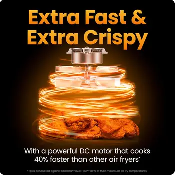 9 Qt 7-in-1 Air Fryer with Viewing Window | Fast Cooking at 450°F for Crispy Results 4
