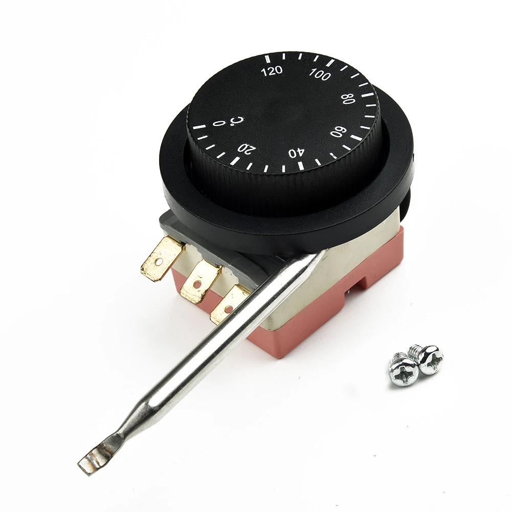 Car Fan Control Switch Capillary Thermostat Adjustable 0-120°CHeating/Cooling for Any Cooling Fan Radiator Thermostat 