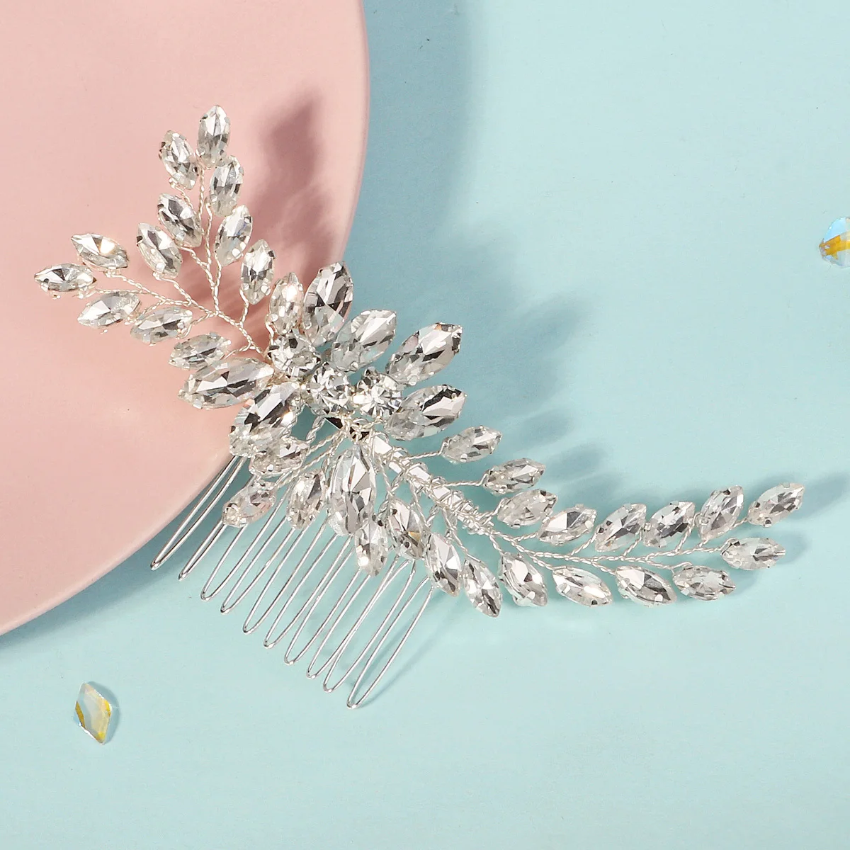 Hair Accessories Bridal Hair Accessories Crystal Hair Bridal Hairpins Accessories U-shaped Rhinestone Hair Jewelry Popular Handmade Wedding Cilp And Comb