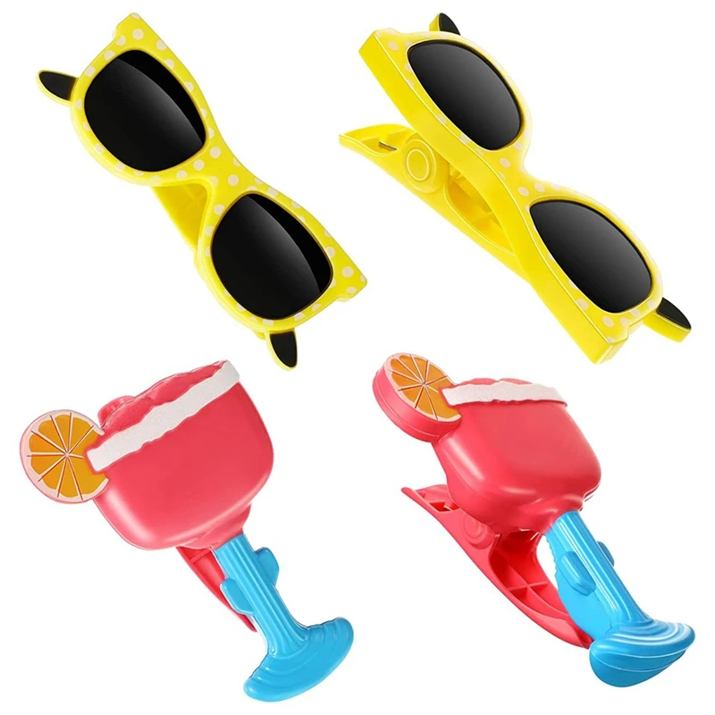 Beach Towel Windproof Clips For Beach Chairs Patio And Pool Accessories Cartoon Cocktail Glasses Towel Clips For Home portable lazy beach chairs lounge folding terrace recliner beach chairs camping home kamp sandalyesi patio furniture qf50oc